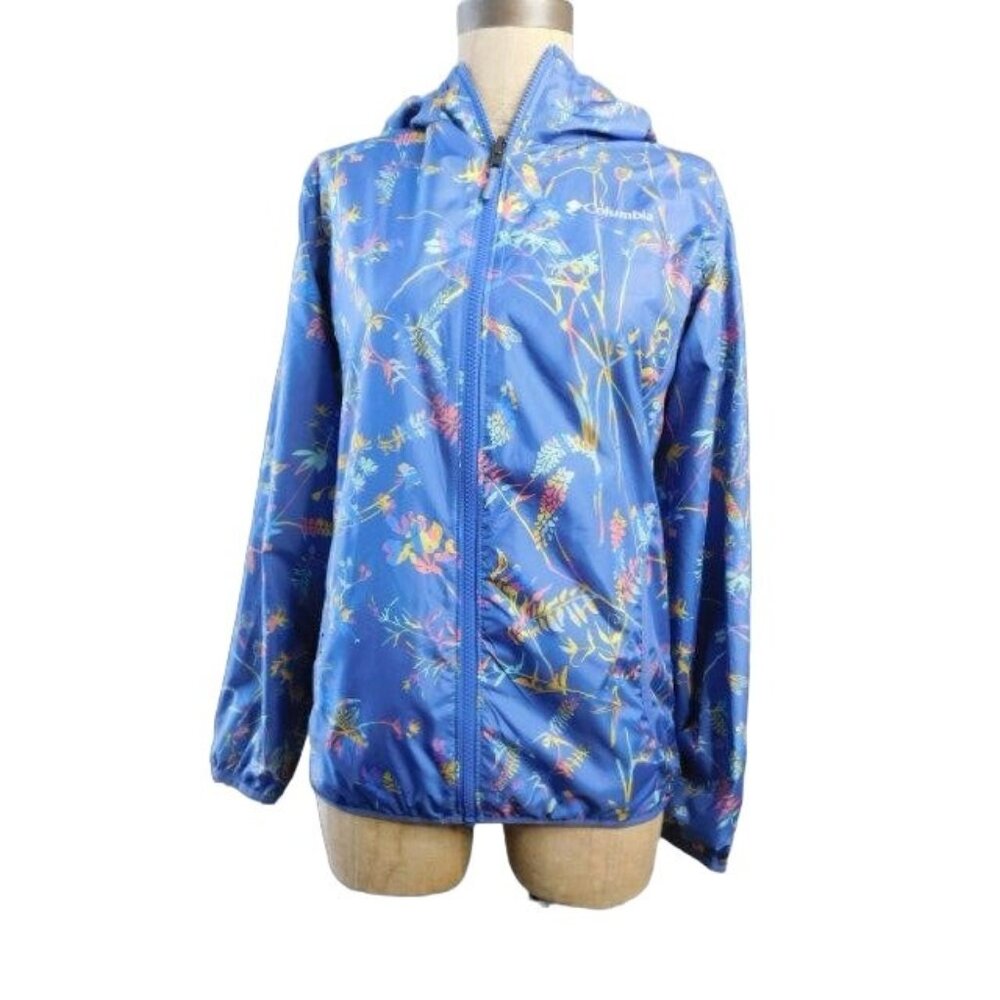 Columbia Size L Large (14/16) Girls Hooded Reversible Zip Front Jacket